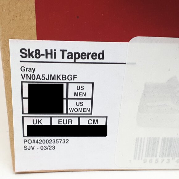 Vans Sk8-Hi Tapered Stackform Platform Shoe Sneaker Light Gray White Womens Size - Picture 9 of 11